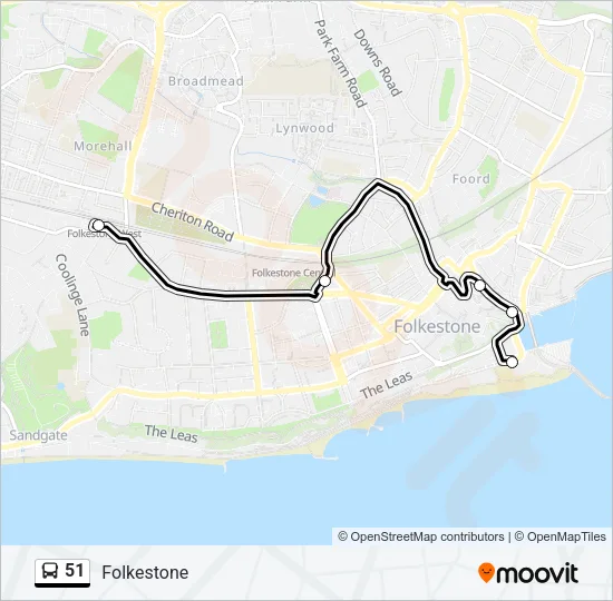 51 Bus Line Map