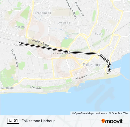 51 Bus Line Map