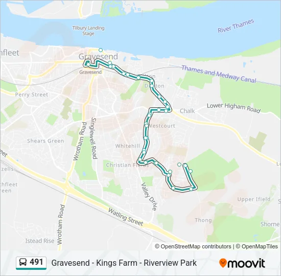 491 Bus Line Map