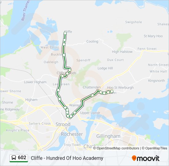 602 Bus Line Map