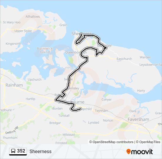352 Bus Line Map
