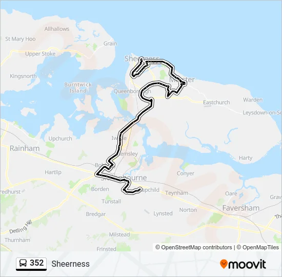 352 Bus Line Map