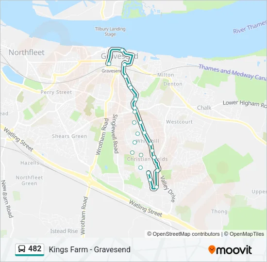 482 Bus Line Map