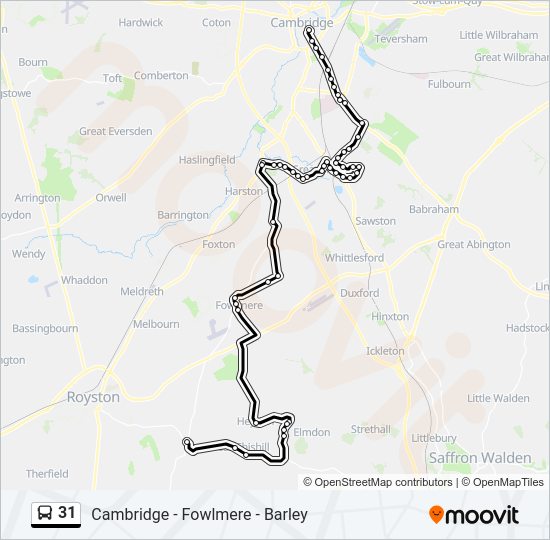 31 Bus Line Map