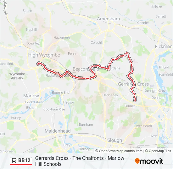 BB12 Bus Line Map