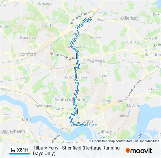 X81H Bus Line Map