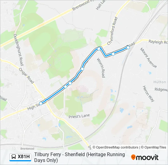 X81H Bus Line Map