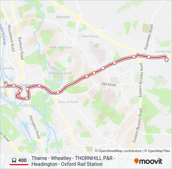 400 Bus Line Map