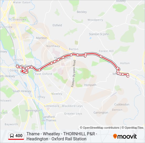 400 bus Line Map