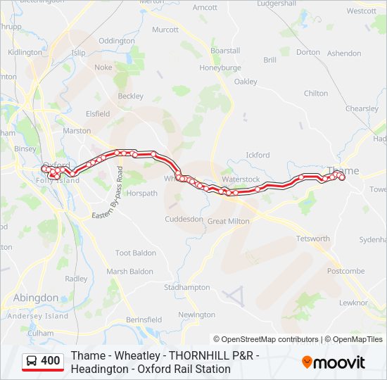 400 Bus Line Map