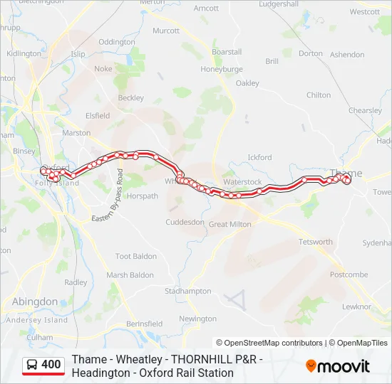 400 Bus Line Map