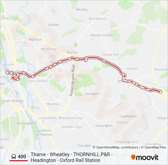 400 Bus Line Map