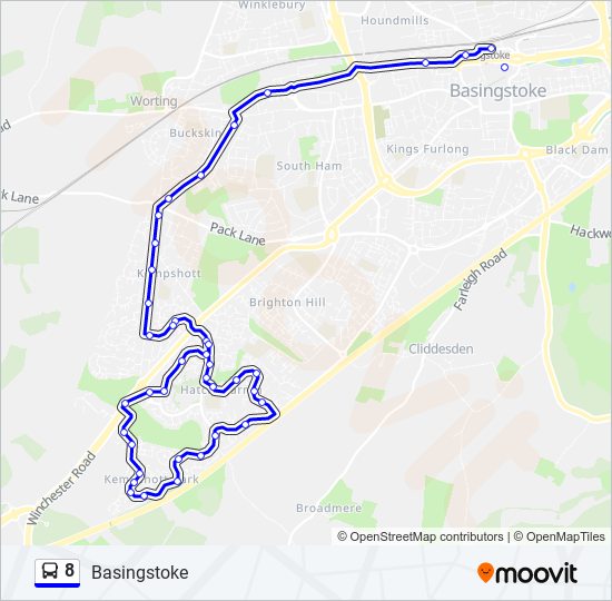 8 Bus Line Map