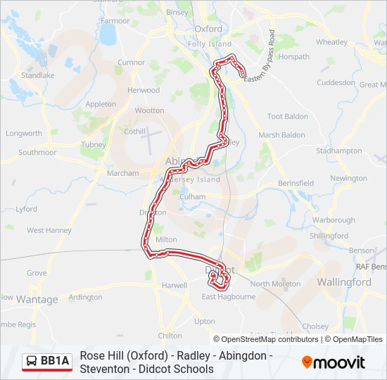 BB1A Bus Line Map