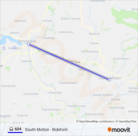 604 Bus Line Map