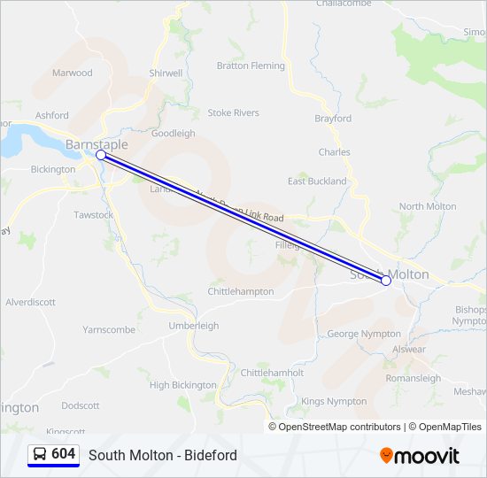 604 Bus Line Map