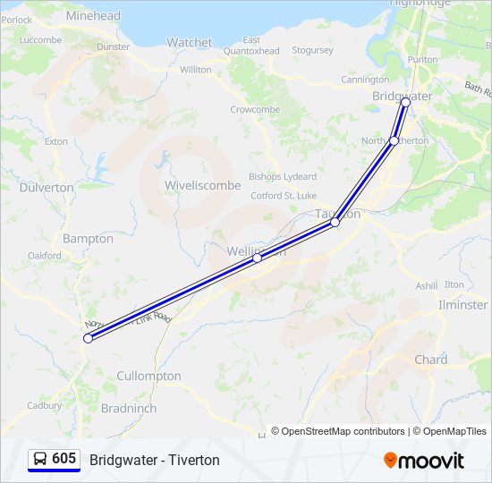 605 Bus Line Map