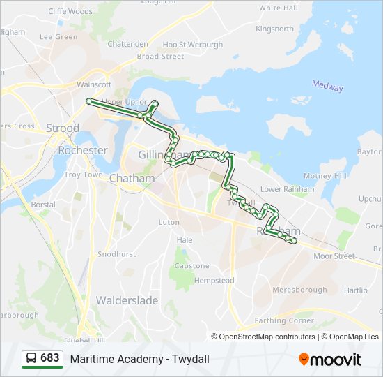 683 Bus Line Map