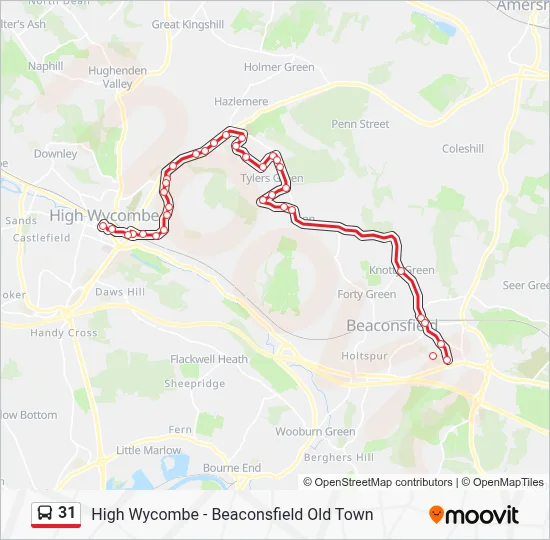 31 Route: Schedules, Stops & Maps - High Wycombe (Updated)