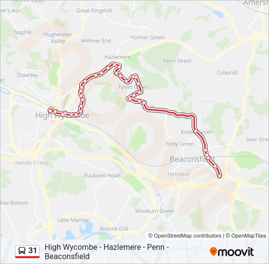 31 Bus Line Map