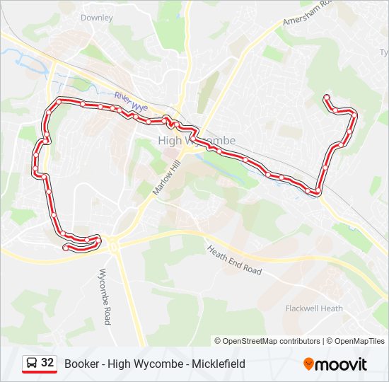 32 bus Line Map