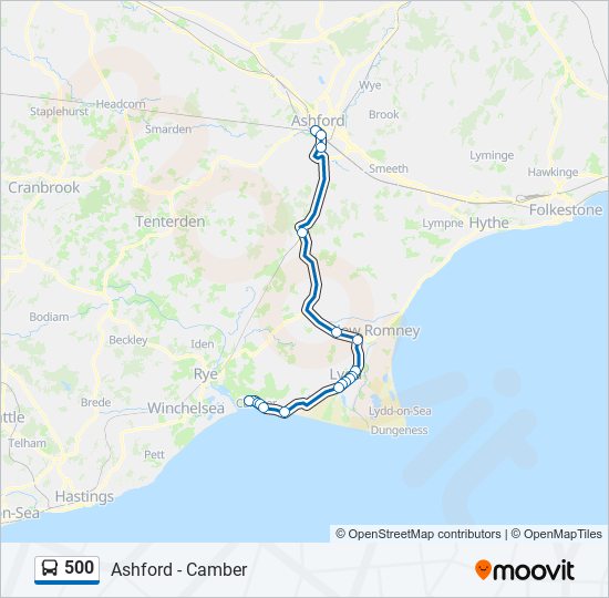 500 Bus Line Map