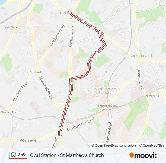 759 Bus Line Map