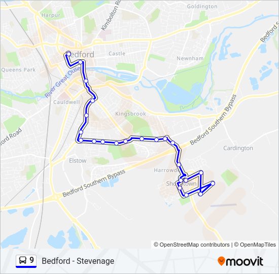9 Bus Line Map