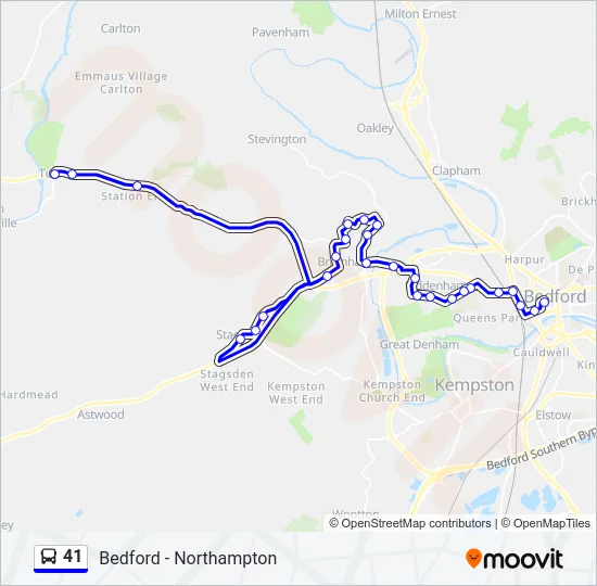 41 Bus Line Map