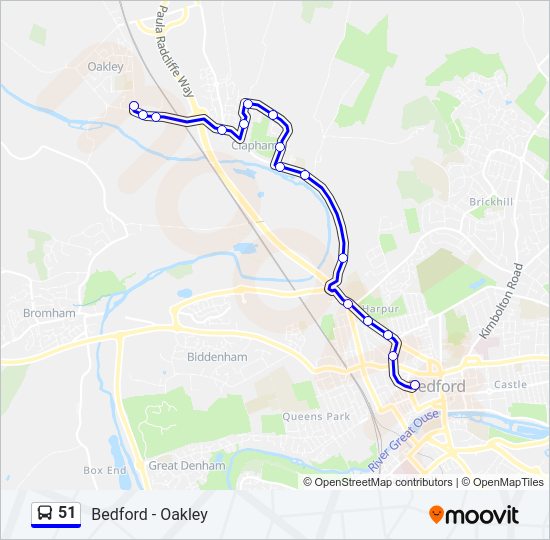 51 Bus Line Map