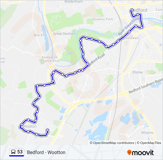 53 Bus Line Map