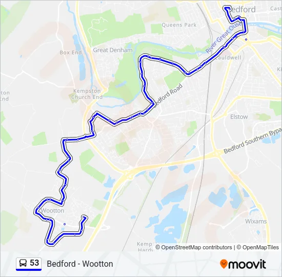 53 Bus Line Map