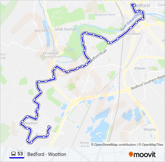 53 Bus Line Map