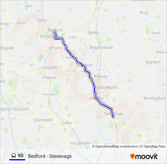 9D Bus Line Map