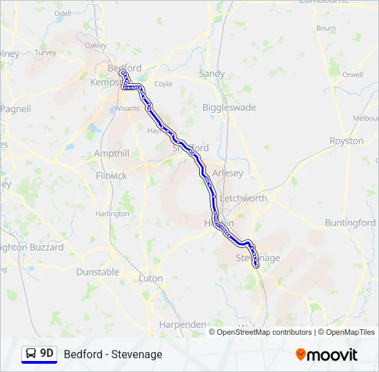 9D Bus Line Map