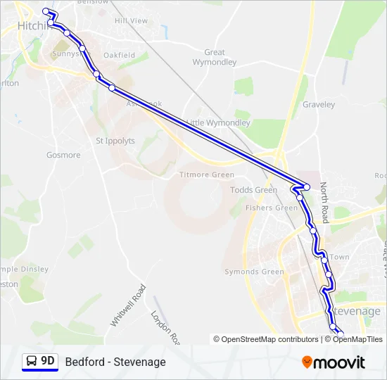 9D Bus Line Map