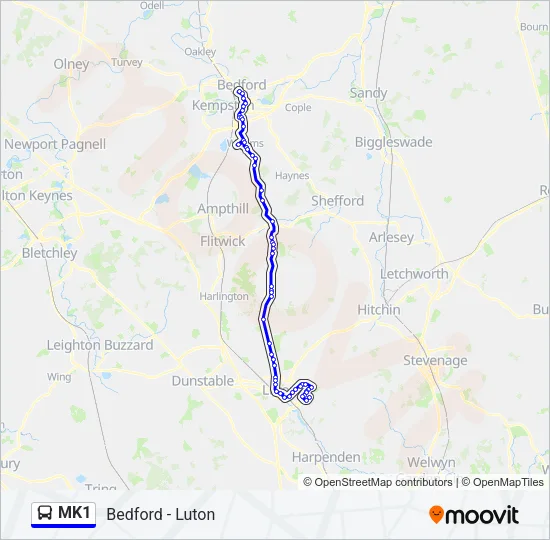 MK1 Bus Line Map