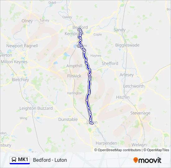 MK1 Bus Line Map