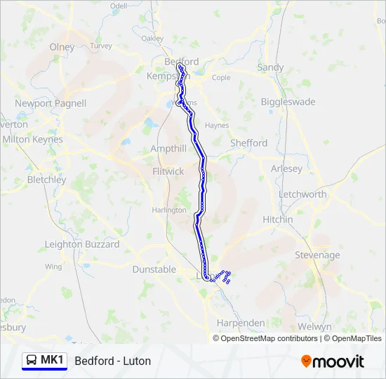 MK1 Bus Line Map