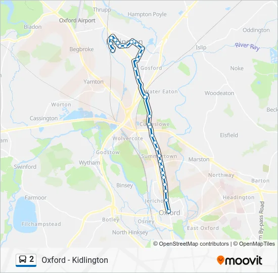 2 Route: Schedules, Stops & Maps - Oxford City Centre (Updated)