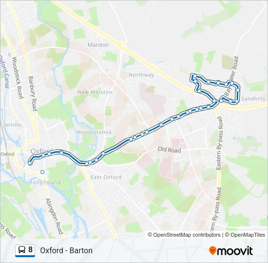 8 Bus Line Map