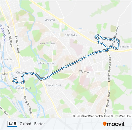 8 Bus Line Map