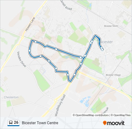 26 Bus Line Map