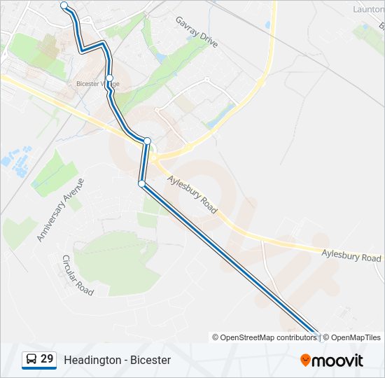 29 Bus Line Map
