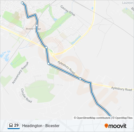 29 Bus Line Map