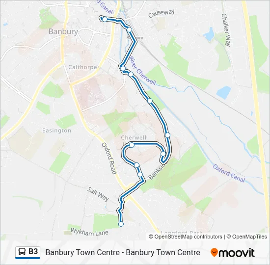 B3 Route: Schedules, Stops & Maps - Bodicote (Updated)