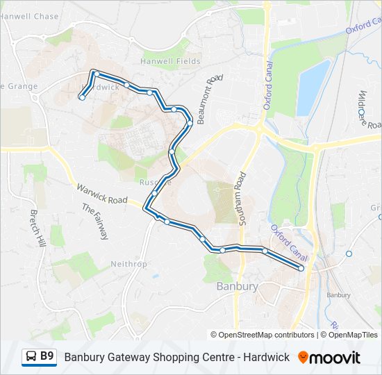 B9 bus Line Map