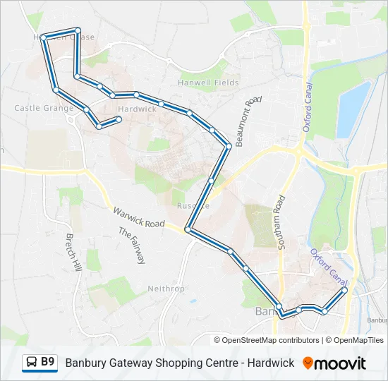 B9 Bus Line Map