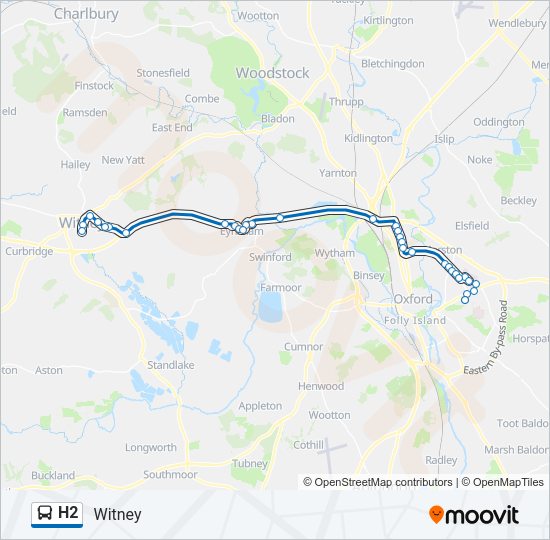 h2 Route: Schedules, Stops & Maps - Witney (Updated)