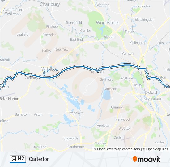 H2 Bus Line Map